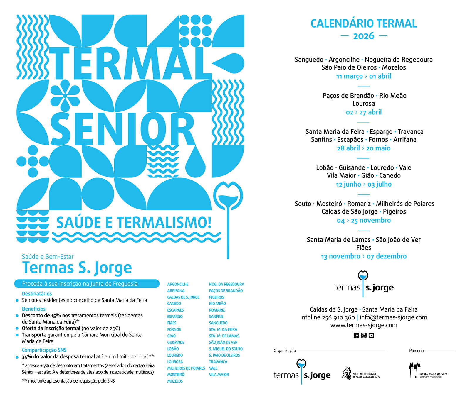 Calendário Termalsenior Santa Maria da Feira 2026